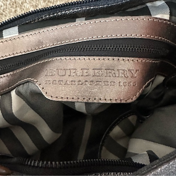 Burberry Silver Curzon Ruched Bag - Picture 3 of 3
